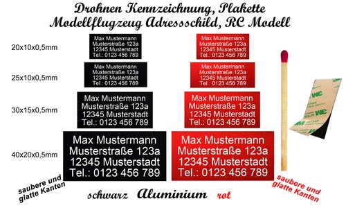 Adressschild drohnen - adressschild,