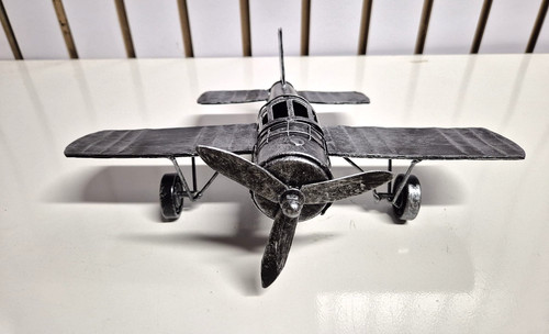 Deko flugzeug aus metall - flugzeug,